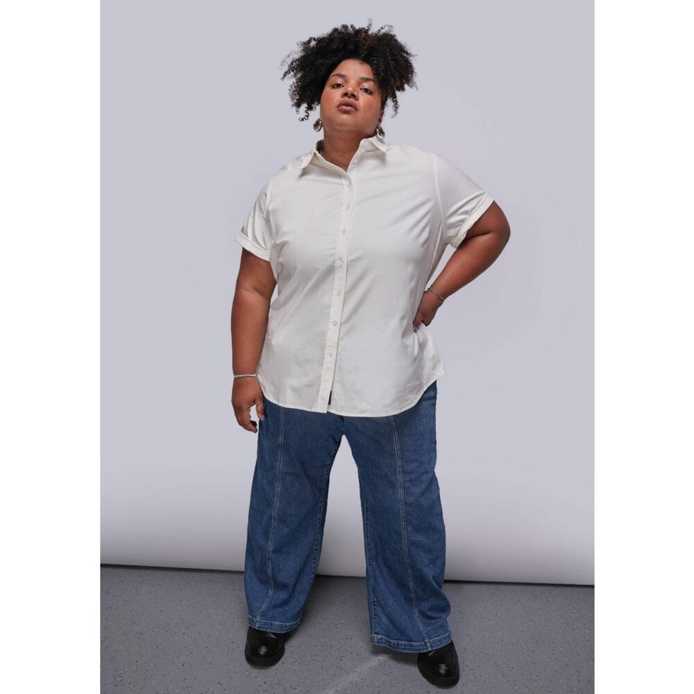 Wildfang The Essential Oxford Button Up White Size 1X